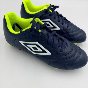 Umbro Dark Blue and Bright Yellow Soccer Cleats
